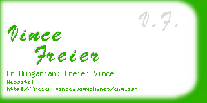 vince freier business card